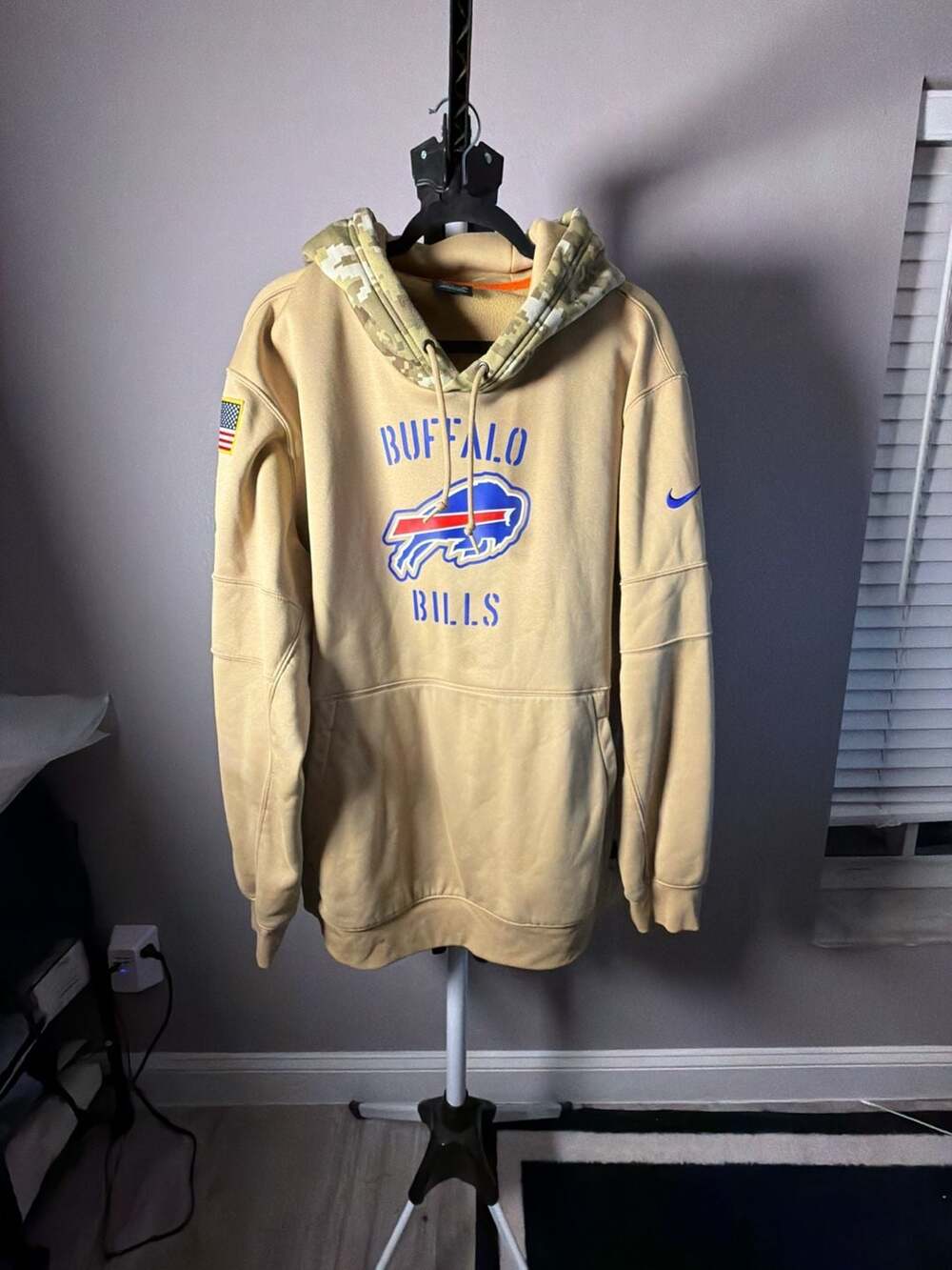 Nike Buffalo Bills Salute to Service Hoodie XXL Camo Dri-Fit Pullover